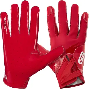 Grip Boost Solid Red Stealth 6.0 Boost Plus Football Gloves Grip Boost Solid Red Stealth 6.0 Boost Plus Football Gloves