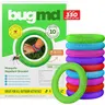 BugMD 10 Pack Mosquito Bracelets, DEET-Free Bands for Adults & Kids, Natural & Waterproof Citronella Wristbands for Camping, Hiking, Beach, Travel & Outdoor Essentials