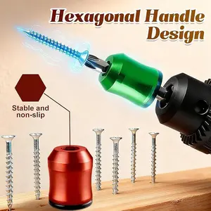 Aluminum Alloy Magneticizer Set: High-Hardness Demagnetizer, Strong Magnetic Adsorption Rings, for Screwdriver Bits and Electric Drill Bits