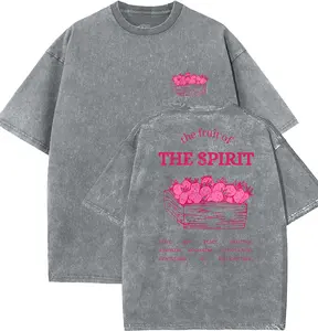 Fruit Of The Spirit Unisex Washed T-Shirt, Vintage 90s Graphic Tee, Gift Top Womenswear Cotton