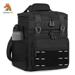 2026 CragWolf Pro Lunch Box Cooler Bag - Tactical Insulated Lunchbox for Men - Large Soft Expandable Lunch Pail for Adults Work Outdoor Shifts Trips Black 25L travel picnic hiking backpack