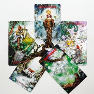 2026 First Paper Card Game Tarot Cards with Guide, Rich Imagination, Party Divination, Outdoor Camping, Holiday Gift, 78 Cards, 12x7 Cm