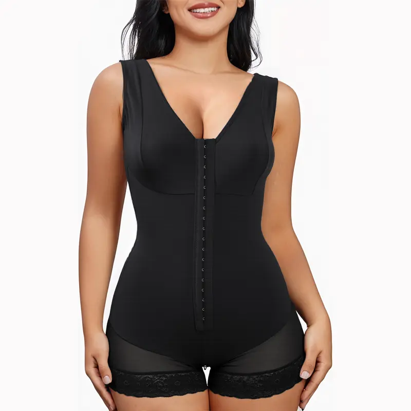 Bloom faja Colombianas Shapewear for Women Tummy Control Post Surgery Full Body Shaper Butt Lifter with Zipper Crotch
