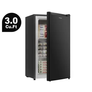 BANGSON 3.0 Cu.ft Small Upright Freezer - Household Appliances, Single-Door Mini Freestanding Model with Adjustable Thermostat, Energy-Saving, Quiet, Compact Design