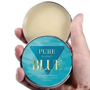 Blue Men's Pheromone Perfume Oil, 20g Solid Scented Balm, Long-Lasting Fragrance, Portable Travel Gift, Ideal for Daily Leisure