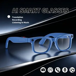 5 MP AI smart glasses with 1080P high-definition video recording, recording function, call function, music playback, real-time translation, image recognition camera glasses - video glasses and recording glasses, suitable for learning and meetings