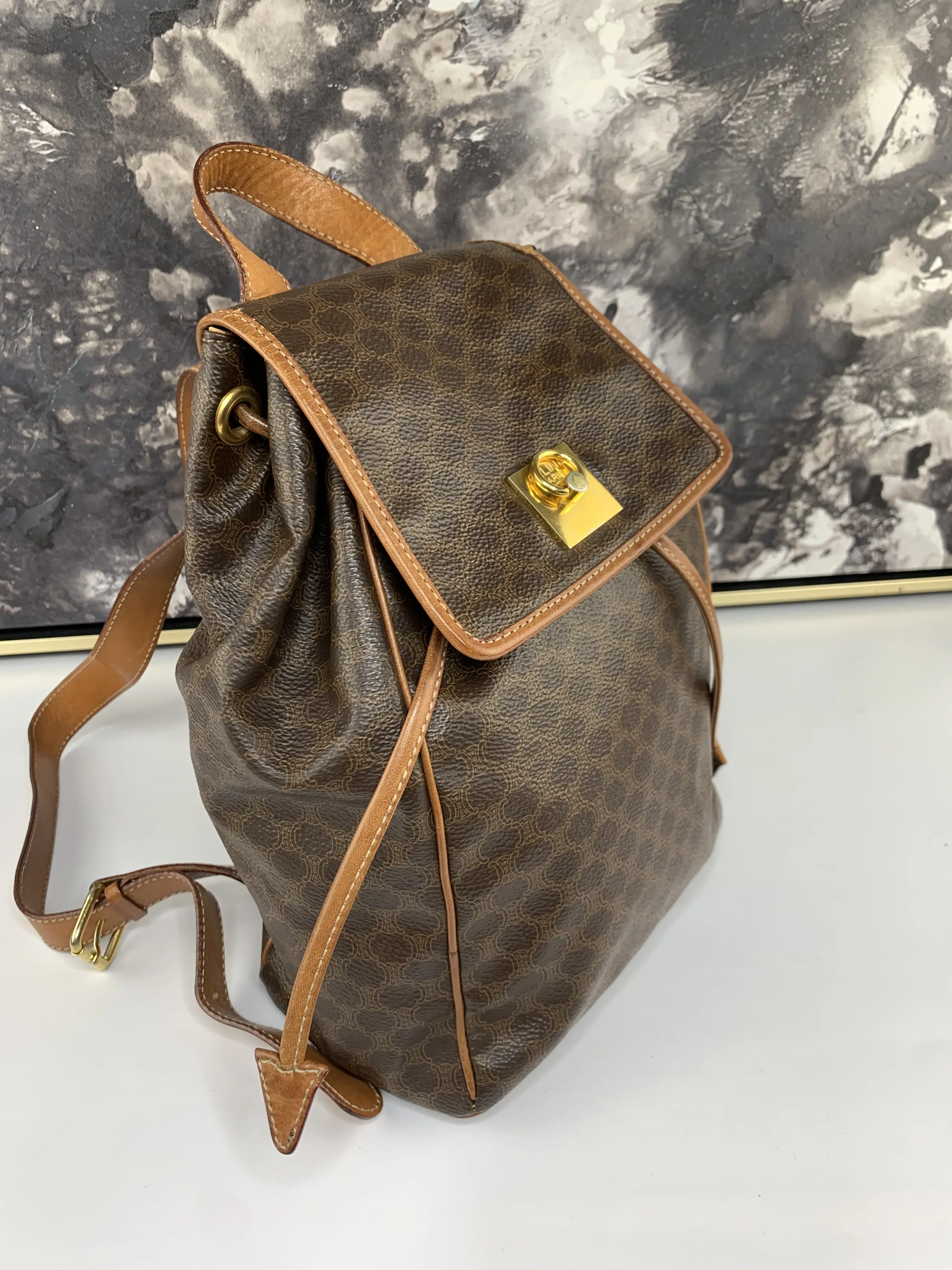 Pre-owned Celine canvas Backpacks Macadam backpack