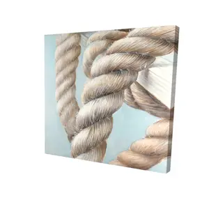 Begin Home Decor 2080-2424-CO85 24 x 24 in. Boat Rope Knot Canvas - Brown Bedroom Wall Art Decor
