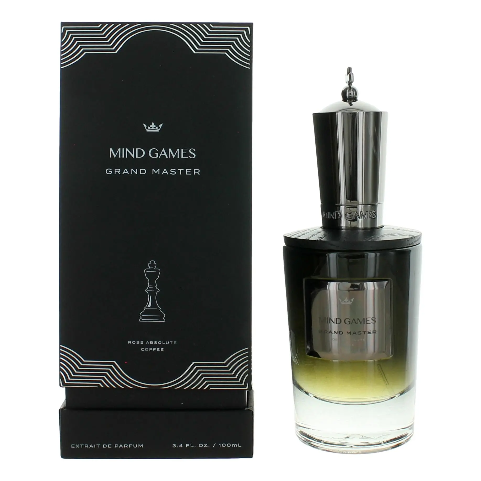Grand Master Extrait de Parfum Unisex Fragrance Spray - 3.4 oz, Powerful Floral-Coffee, Spicy & Woody Scent, Mind Games, Panettone Notes, Skin-Applicable, Flawless Power & Tenderness Harmony