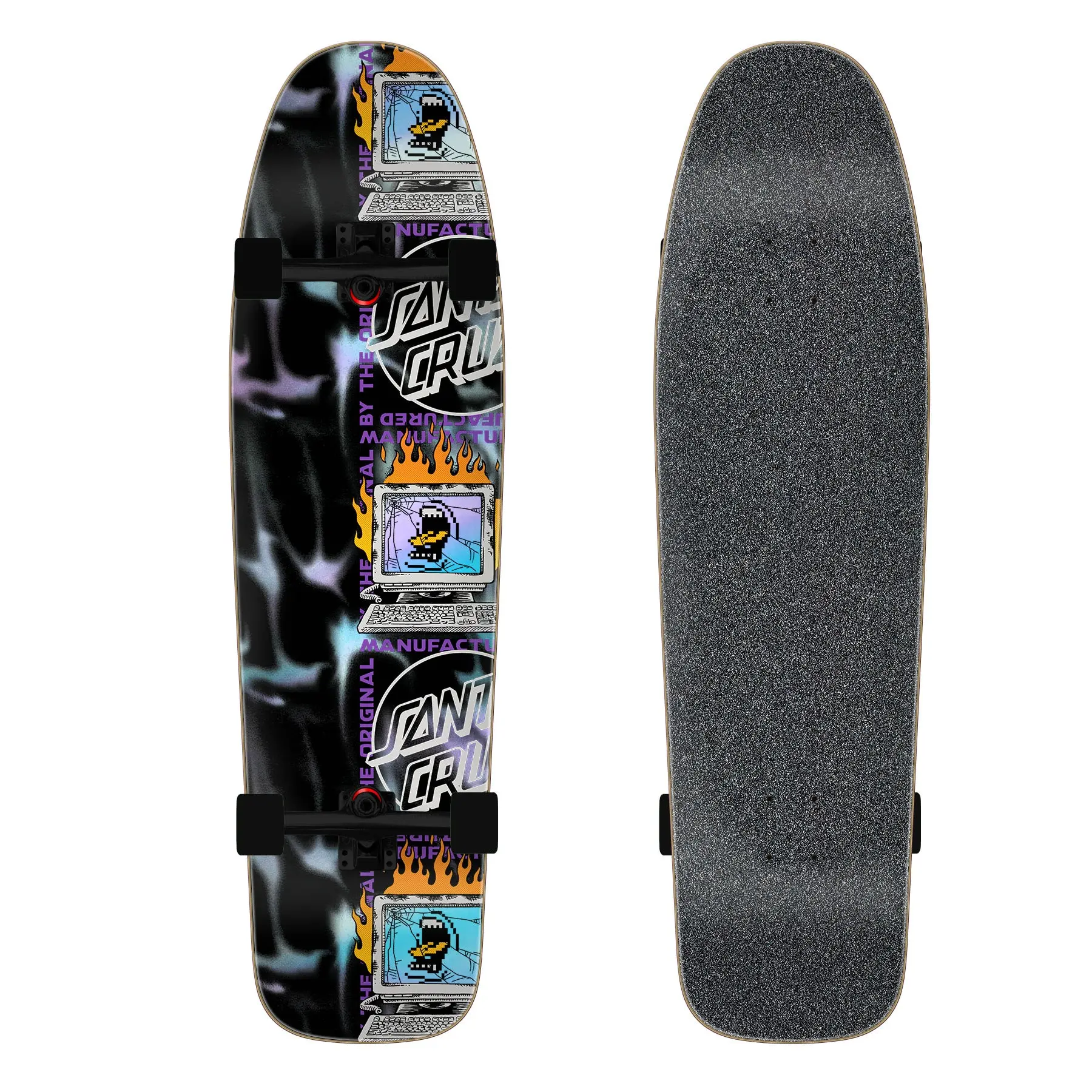 Santa Cruz Skateboard Cruiser Self Destruct Black 9.8" x 36.02"
