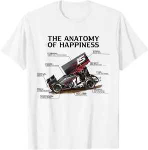 Dirt-track Sprint-Cars Racing Anatomy Lover Gift Apparel T-Shirt, graphic tee, shirt men