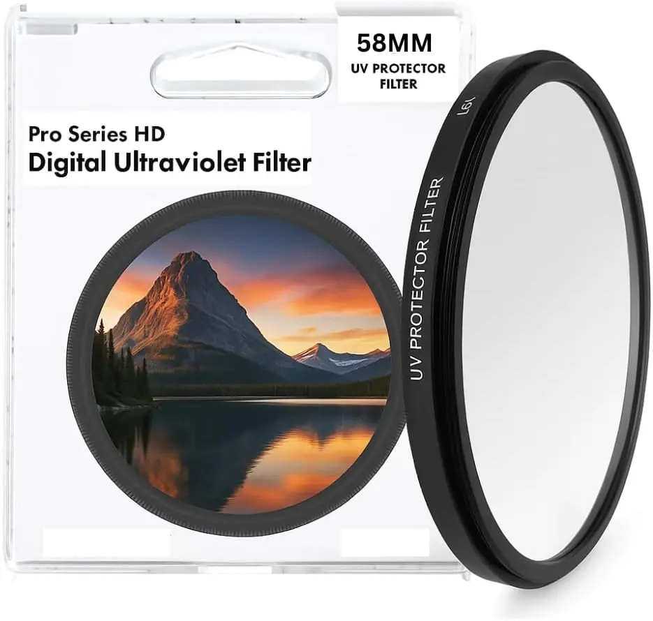 Pro Series HD UV Filter Pro, Ultra Violet Filter Universal for Camera Lens w Filter Lens for Canon, Nikon, Sony, FujiFilm, Olympus, Pentax, Sigma, Tamron Digital Cameras
