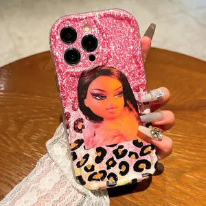 Cartoon Girl Pattern Phone Case, Decorative Phone Protective Cover, Shockproof Phone Cases Compatible with iPhone 11 12 13 14 15 Pro Max