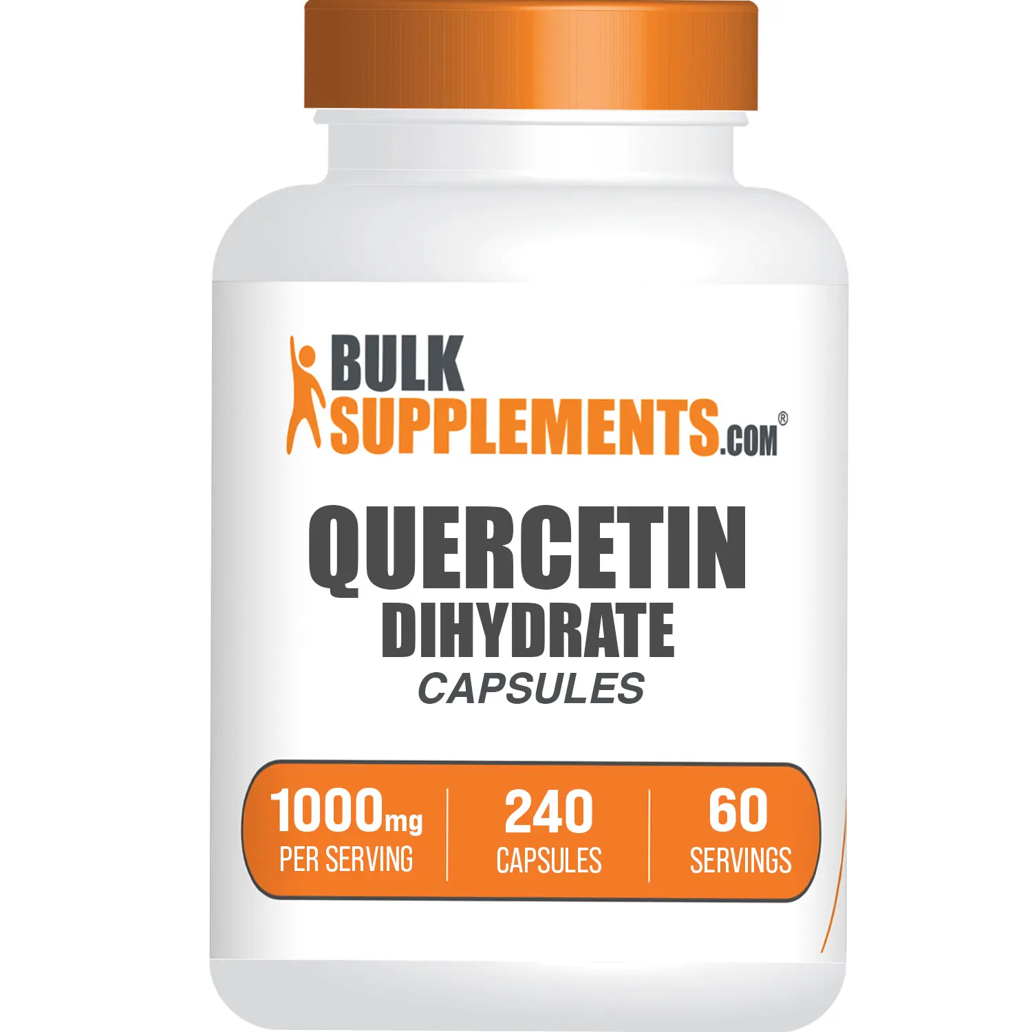 BulkSupplements Quercetin Dihydrate Capsules - Sugar Free, Gluten Free Daily Dietary Supplement for Adults, Athletic Individuals - Antioxidant, Immune System Support - 240 Capsules, 1000mg per Serving, Unflavored