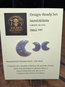 Crescent Moon - Grape Agate - Design-Ready Set