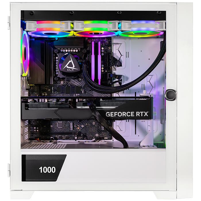 CLX SET AMD Ryzen 9 9900X & NVIDIA GeForce RTX 5070 Ti - 4.40GHz Processor, B650 Motherboard, 32GB DDR5 RAM 5600MHz - White Gaming PC Case