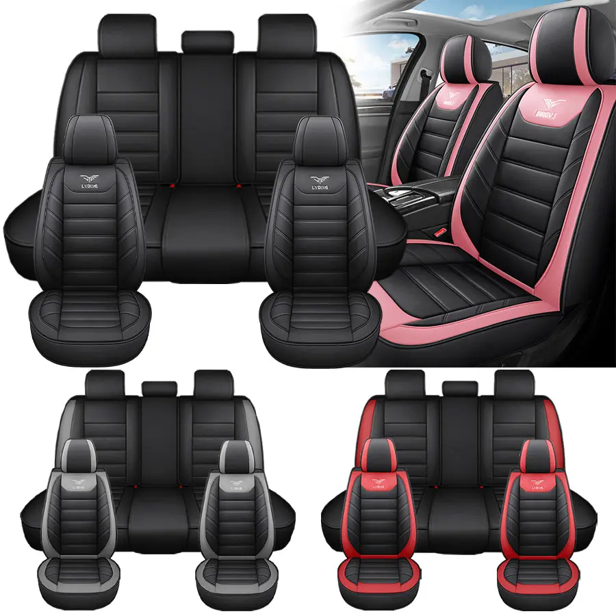 PU Leather Truck Seat Protector Cushion - Car Seat Accessories, Universal Fit for SUVs & Pickups, Includes Back Protectors, Durable, Comfortable, Multiple Color Options, Easy Installation, Seat Protectors