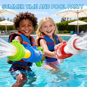 2pcs High Capacity Foam Water Blaster Water Sprayer Toy for Kids Adults Ages 4 to 12 Summer Pool Beach Outdoor Games Backyard Party Fun