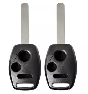 Set of Two 3 Button Remote Key Shell Case for Honda Models 2003 - 2013 Strong and Durable FCC ID: OUCG8D-380H-A (No Chip or Electronics are Included)