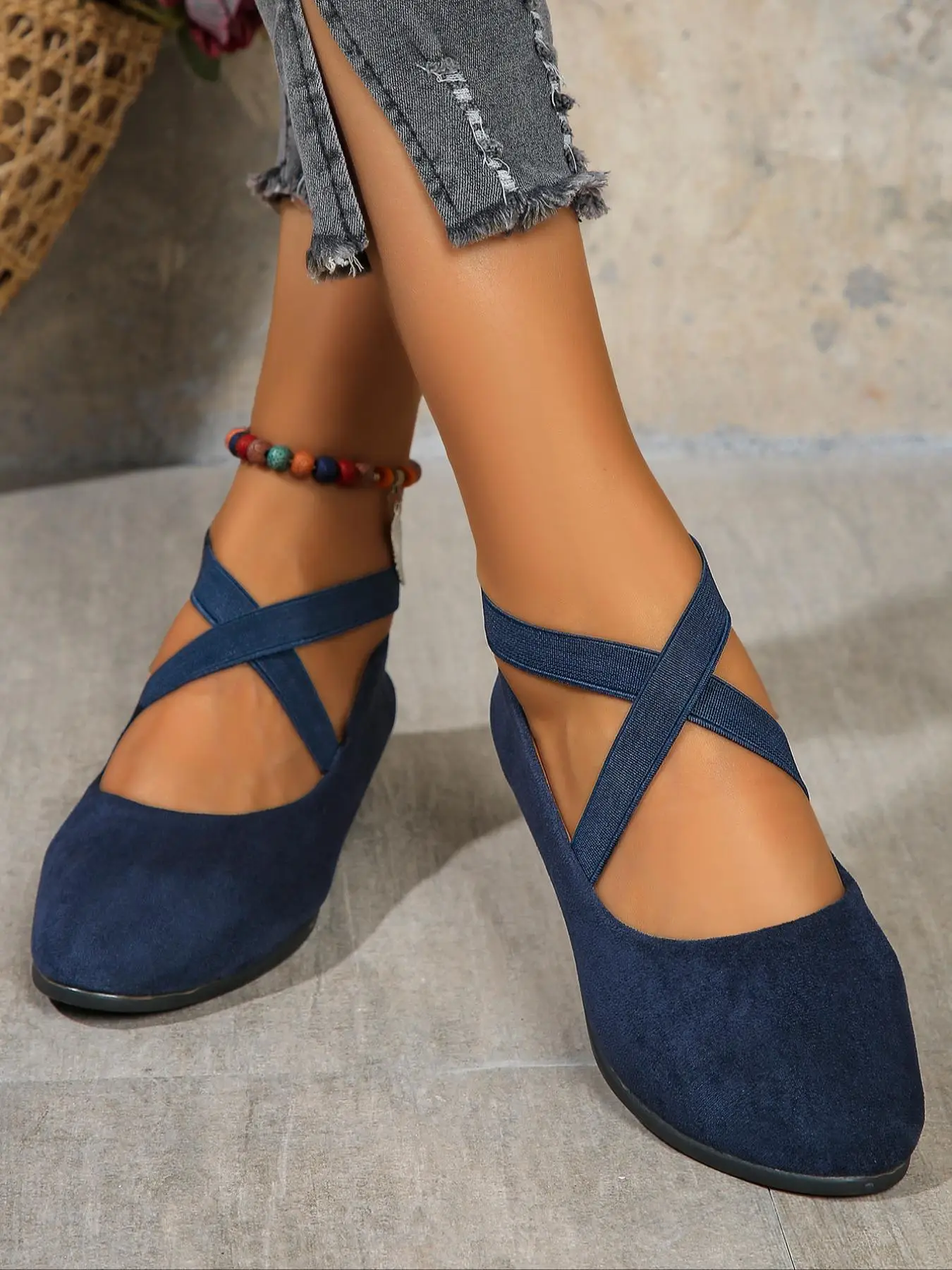 Women's Fashionable Criss Cross Lace Up Wedges Shoes, Casual Comfortable Round Toe Wedge Shoes for Daily Wear, All Match Commuter Shoes for Women & Gi