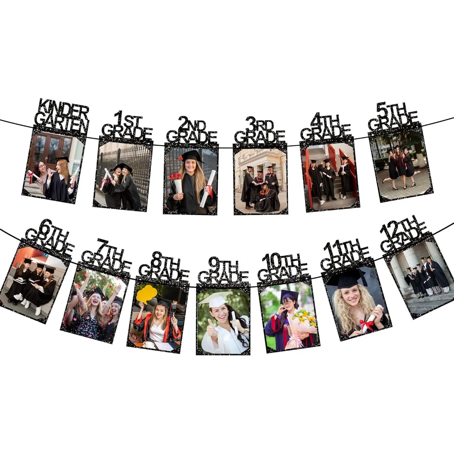 Congrats Grad Photo Banner for Graduation Decorations 2026 2027 | K-12th Picture Banner Senior 2026 Decor for Middle High School College Class of 2026 Graduation Party Decorations Supplies