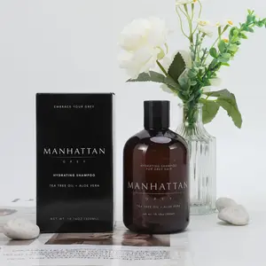 Hydrating Shampoo for Grey Hair with Aloe Vera & Tea Tree Oil Sulfate-Free Formula for Soft & Manageable Strands | Manhattan Grey