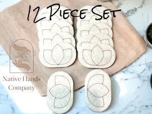 12 Piece Floral Flower Pattern Set Pellon Peltex 70 Flat Stitch Beading Stencils