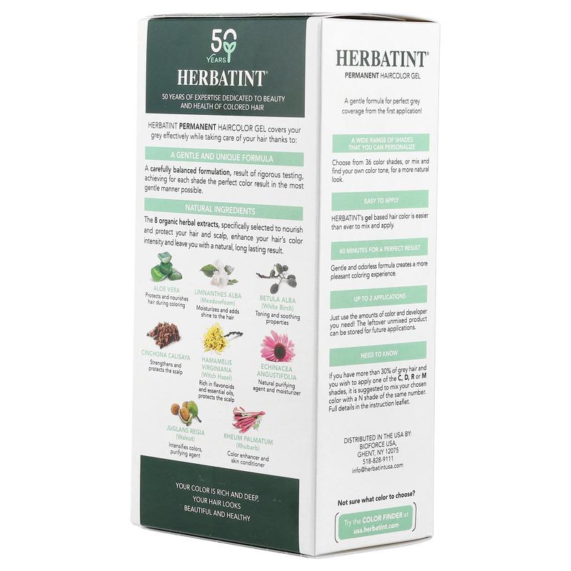 Herbatint Permanent Haircolor Gel, 5M Light Mahogany Chestnut, 4.56 fl oz (135 ml)