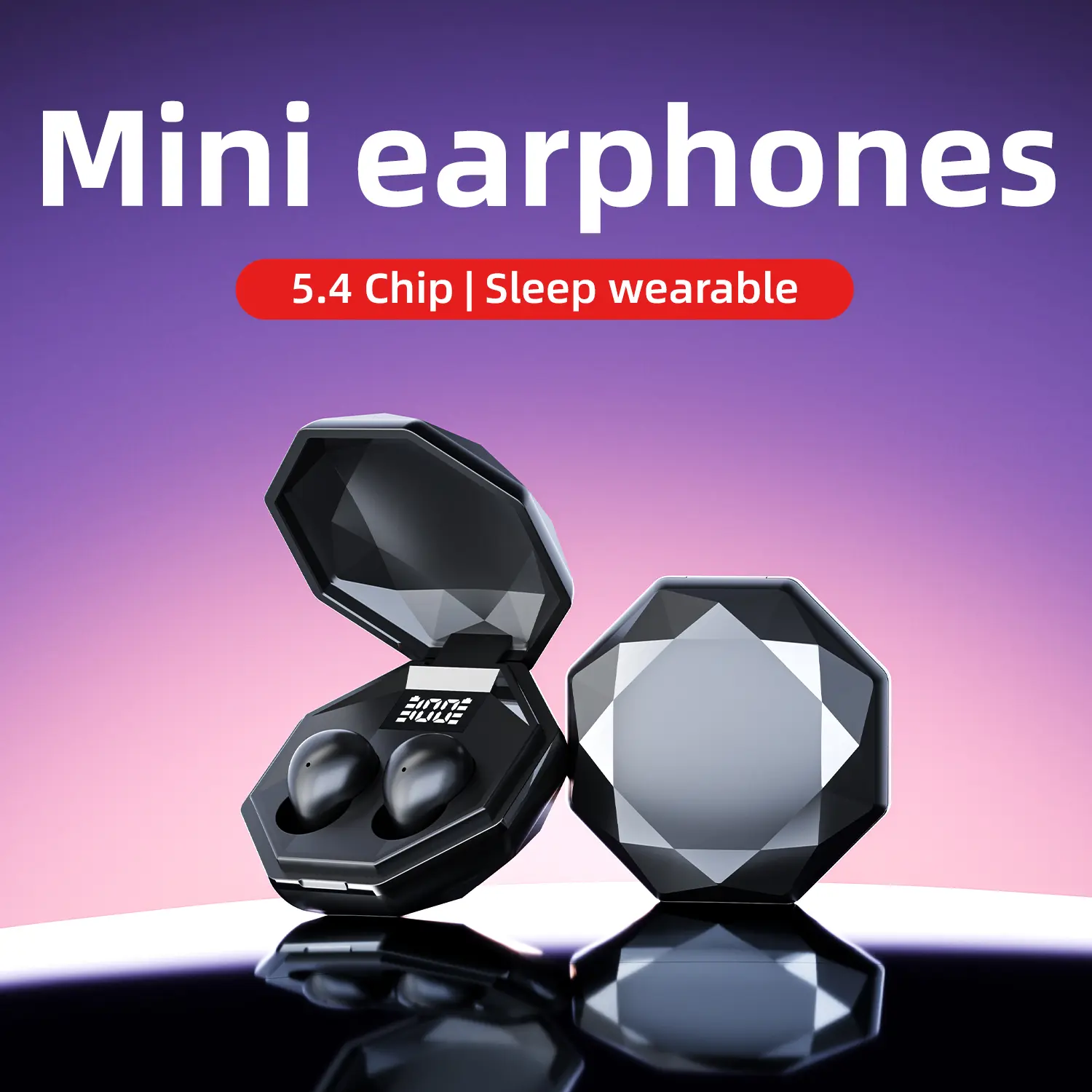 Mini In-Ear Wireless Bluetooth Earbuds, Comfort Fit & Compact Portable Design, Stable Connection HD Stereo Long Battery Life, Compatible with Mobile & PC