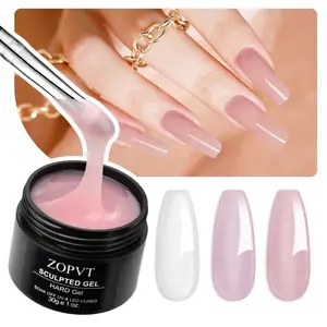 Colorful Rubber Base Nail Polish, Transparent French Style DIY Extension Gel, Self-Leveling Gel for Long-Lasting Nails