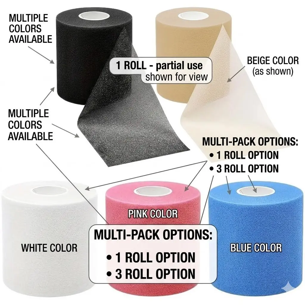 Professional Sports Self-Adhesive Foam Bandage, High Elastic Ankle Joint Support, Breathable Sport Protection Film, Strong and Non-Sticky, Breathable Sports Tape, Elastic Athletic Tape, Athletic Tape For Sports, Soccer Tape, Elastic Wrap