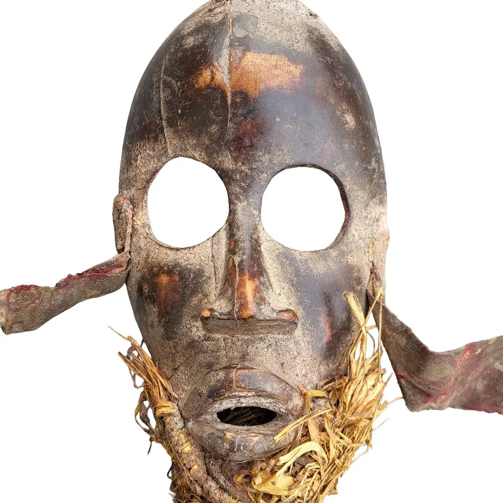 Antique African Dan Mask from Cote d'Ivoire Ivory Coast West African Ceremonial Mask Acquired from Salaga Market Authentic Handcrafted