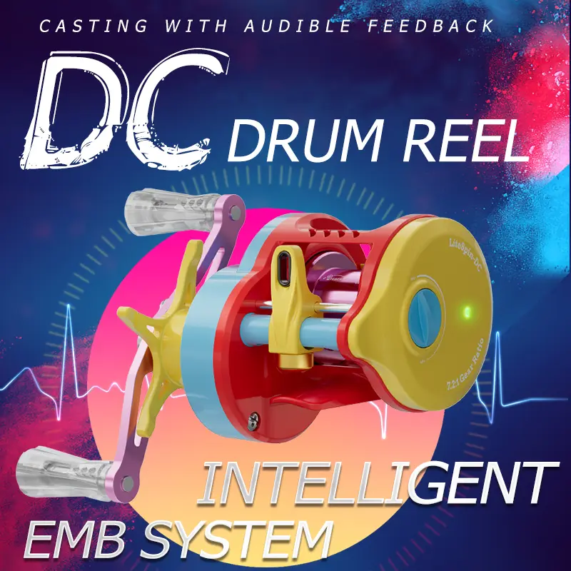 TEBEN LiteSpin-DC SDC Smart Reel: 7.2:1 Gear, Electronic Brake (Anti-Bird’s Nest), Self-Power, 3 Modes, 5+1 Bearings, 155g Lightweight, 1.8g Micro Bait Casting for All Anglers