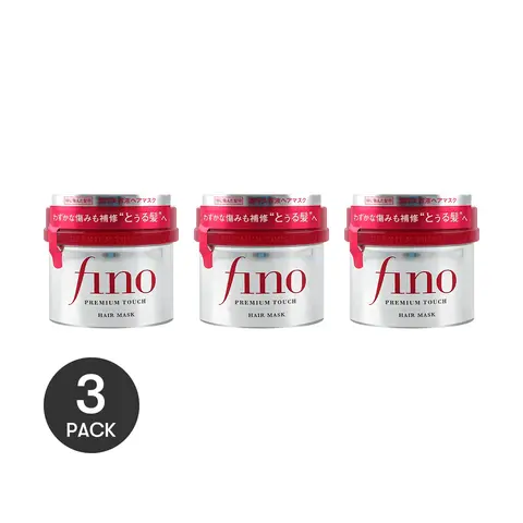 Fino Premium Hair Mask Treatment - Deep Penetration & Repair, No-Rinse Beauty Essence, 3x 230g Value Pack, Japanese Haircare Quality, 5-Minute Repair, Heat-Free Formula