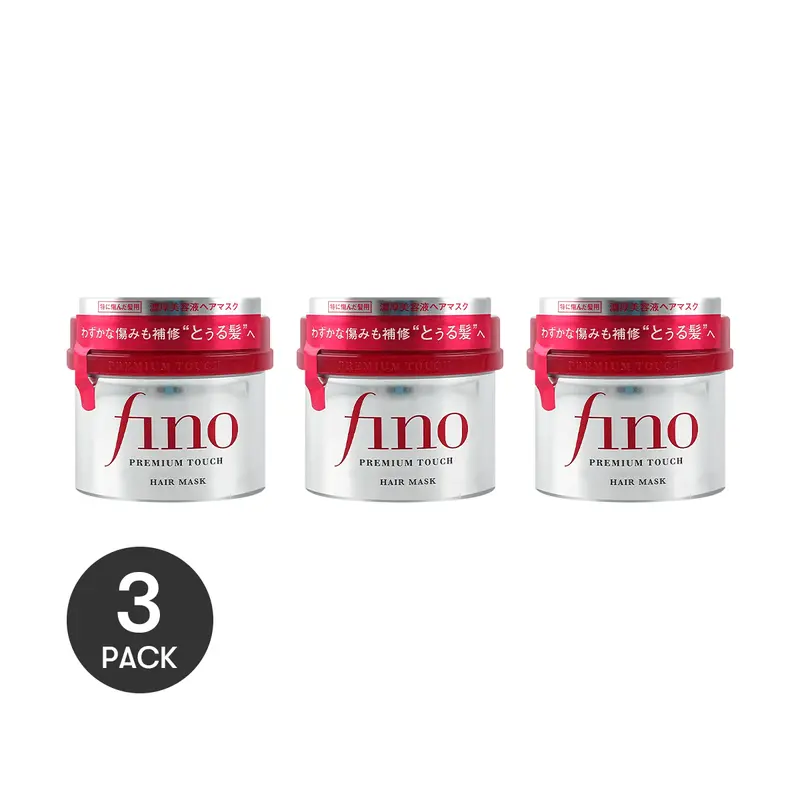 Fino Premium Hair Mask Treatment - Deep Penetration & Repair, No-Rinse Beauty Essence, 3x 230g Value Pack, Japanese Haircare Quality, 5-Minute Repair, Heat-Free Formula