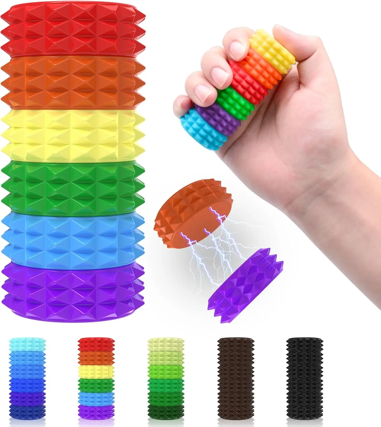 New style set Silicone Ball Set,Fidgeting Relax Toys with ElasticTexture,ViralStress Relief Toy,Fidget Balls Toys, Quietoffice fidget toys,Assorted Colors, Stress Relief backtoschool,anxiety relief tools