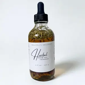 Brianna's Organics Herbal Hair Oil Nourishing Olive Blend with Fenugreek & Rosemary for Fast Growth & Repair 8 oz Daily Use