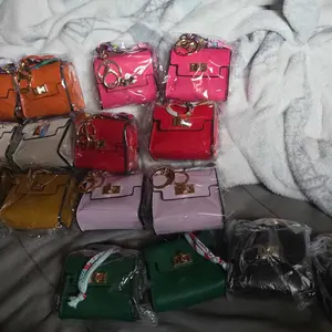 Mini Square Bag Pendant Keychain - High Quality Leather with Colorful Strap, Cute Car Keychain & Bag Charm Accessory