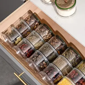 2pcs Three-Layer Handheld Sealed Spice Storage Box, Kitchen Home Use Pepper Large Spices Seasoning Container, Dry Food Sealing Box