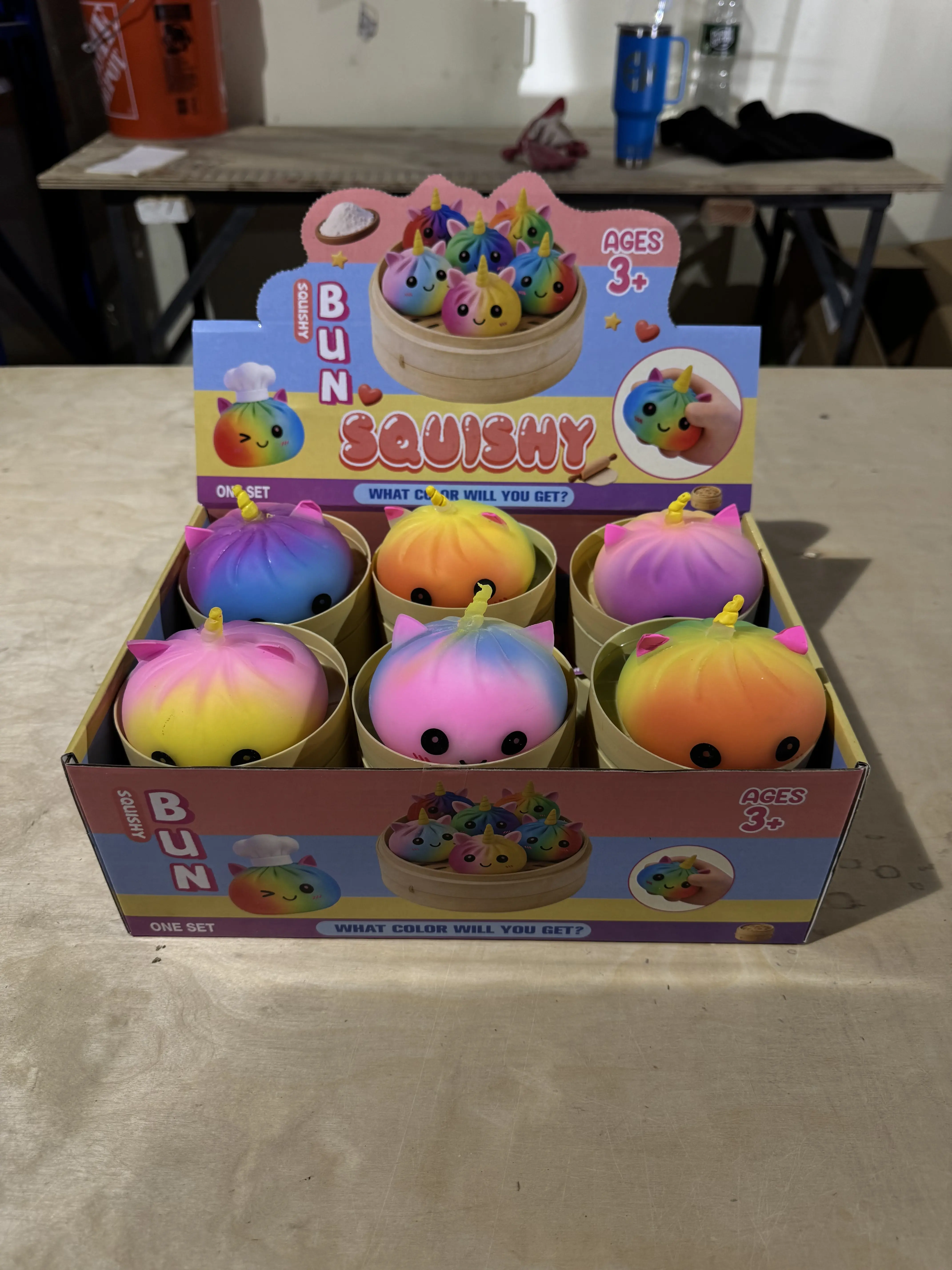 Rainbow Unicorn Dumpling Squishy Toy – Soft Slow-Rising Stress Relief Squeeze Toy