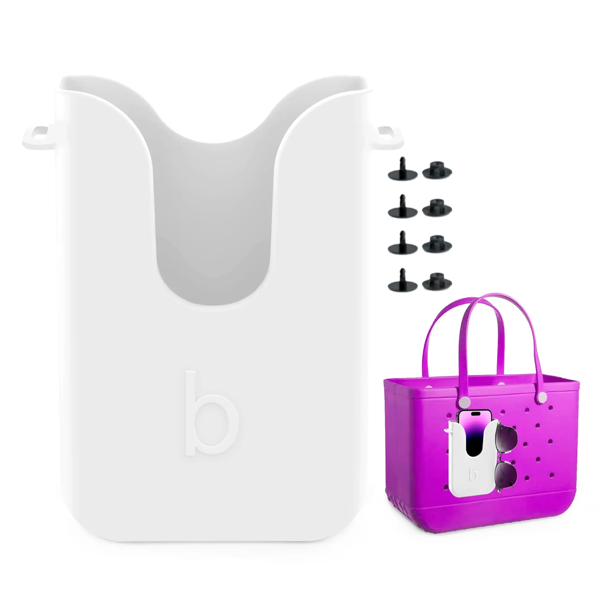 Bogg Silicone Mobile Phone Holder for Beach Bags, Compatible with Phone Cases and Handbags, Compatible with all phone models,Ideal Accessory for Bogg Bags