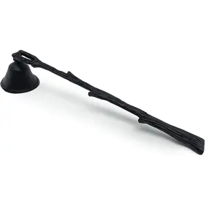 Candle Snuffer Extinguisher with Long Handle Branch Shape for Putting Out Candle Flame Black Candle Snuffer Accessory for Candle Lovers
