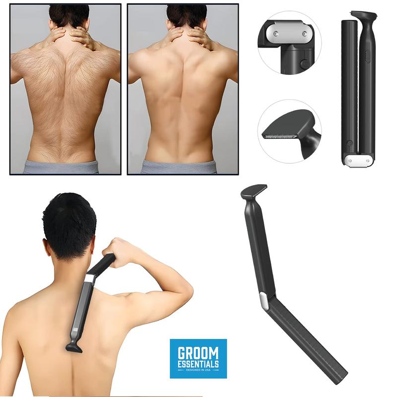 Cordless Back Shaver Trimmer with Handle