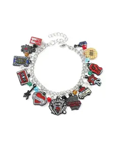New Cute Cartoon Pendant DIY Stranger Things Bracelet, Adorable Charm Accessory, Perfect Gift for Fans, Trendy Jewelry, Heart Charm Bracelet
