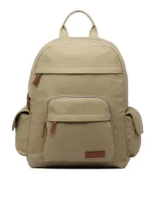 Ampere Creations "The Dale" Travel Friendly Scout Canvas Leather Trim Backpack Bag with Laptop Holder & Multiple Compartments for Work School or Travel Unisex