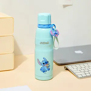 Disney Stitch Design Insulated Drink Tumbler 20oz,Adults Kids Teens Insulated Cup,Travel Mug Cups,with Cute Keychain Portable Thermal Tumbler for Daily Use Perfect Gift for Fans - Drinkware Water Bottles Bottled,1pc Practical Reusable