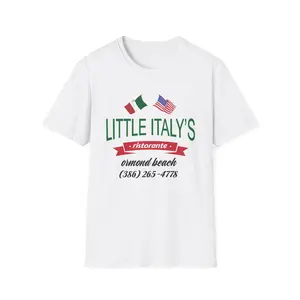 Little Italy's Ristorante Soft Style T-Shirt | Ormond Beach | Italian American Flag Logo