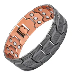 Versatile Alloy Magnetic Bracelet for Both Genders - Chic Jewelry Present, Men'S Magnetic Bracelet, Includes Size Tool, Trendy Father'S Day Present