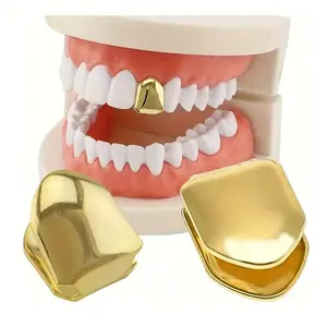 4 pcs [Golden Vampire Teeth] Golden Hip Hop Vampire Teeth Veneers |     for Everyday Wear And Festivals