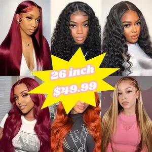 [26Inch Only $49.99]13x4 Body Wave Wig LaceFront Wigs Human Hair Lace Frontal Wig for Women 180% Density Wigs